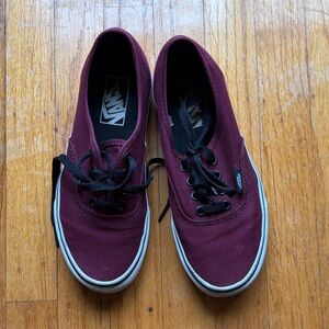 Vans Women's Burgundy Canvas Sneakers